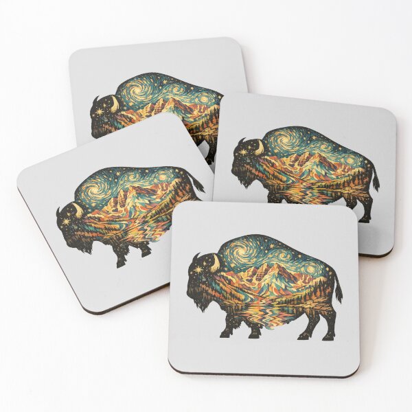 Item preview, Colorado Wilderness Psychedelic Bison Jam Band Art designed and sold by avinigav.