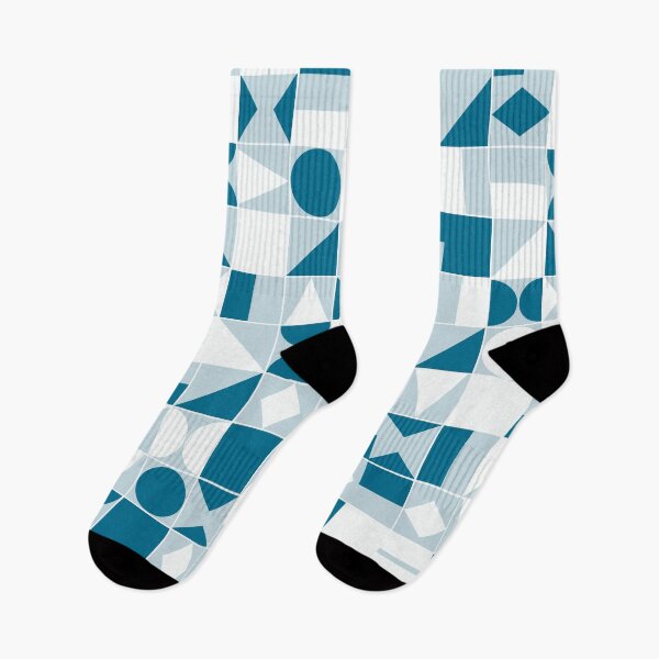 Item preview, Blue Abstract Geometric Shapes Grid designed and sold by OneThreeSix.