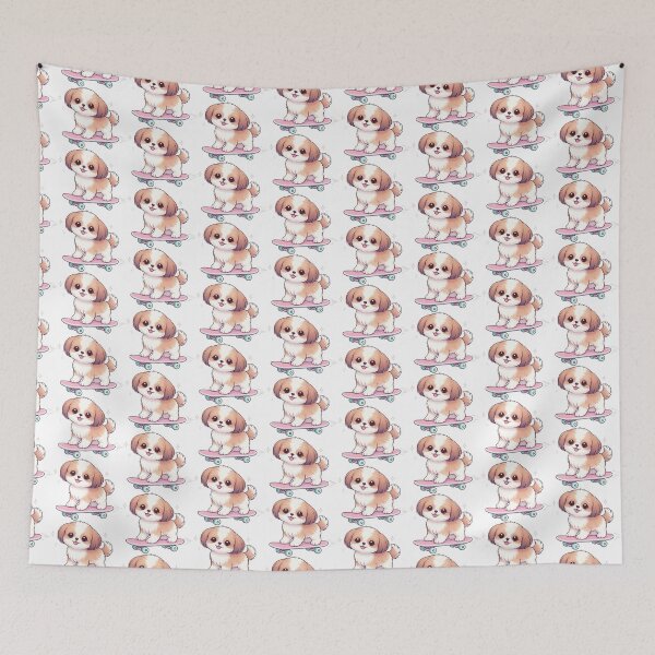 Item preview, Shih Tzu Dog Skateboarding designed and sold by SparkleU.
