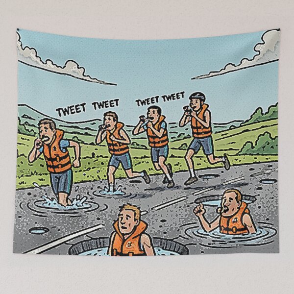 Item preview, Runners v Pothole designed and sold by designbywhacky.