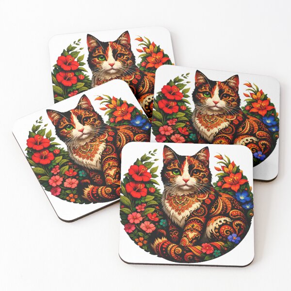 Item preview, Mystic Calico – Mandala Cat in Bloom designed and sold by meesub.
