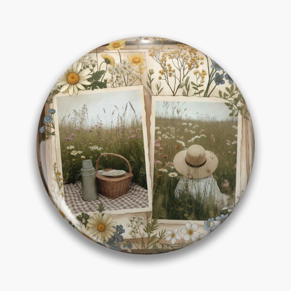 Aperçu de l'œuvre Floral Framed Picnic Scrapbook Illustration créée et vendue par OjingO.