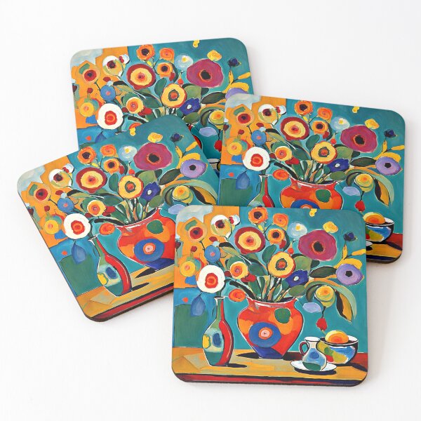 Item preview, Vase of abstract flowers designed and sold by George Hutton Hunter.