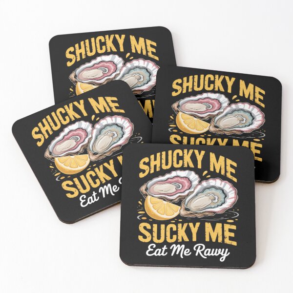 Item preview, Shuck Me Suck Me Eat Me Raw Funny Oyster Seafood Pun Grunge designed and sold by LittleBO5.