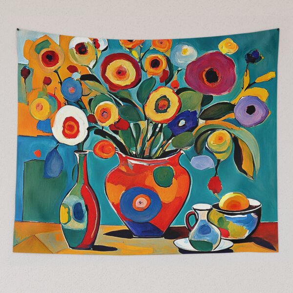 Item preview, Vase of abstract flowers designed and sold by George Hutton Hunter.