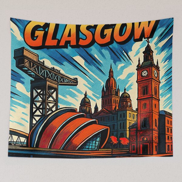 Item preview, Glasgow, city | Comics stylCartoone -  designed and sold by ComicsFactory.