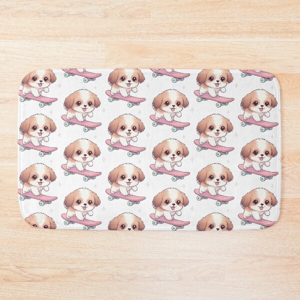 Item preview, Cute Shih Tzu Skateboarding designed and sold by SparkleU.