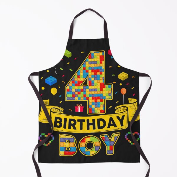 Item preview, 4th Birthday Boy Shirt - Colorful Building Blocks Birthday T-Shirt | Birthday Number Series designed and sold by GreatLion1017.