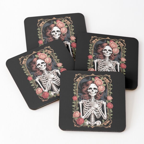 Item preview, Tarot Card Goth Skeleton Occult Gothic Floral designed and sold by LittleBO5.