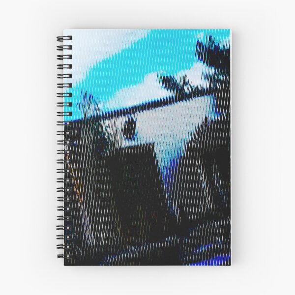 Item preview, Cyan Glitch Scanline Urban Architecture designed and sold by REPTISLAV.