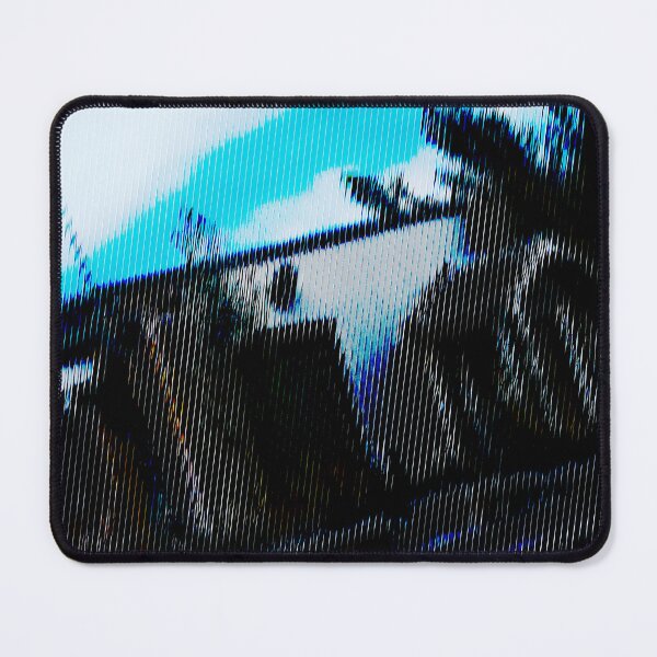 Item preview, Cyan Glitch Scanline Urban Architecture designed and sold by REPTISLAV.