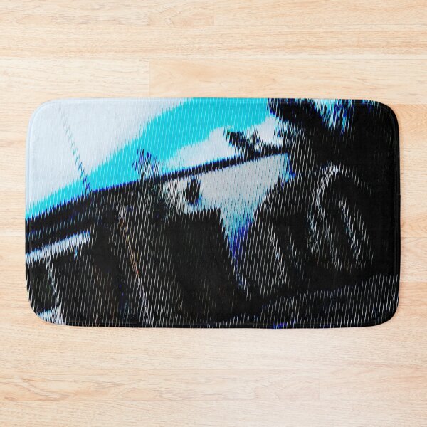 Item preview, Cyan Glitch Scanline Urban Architecture designed and sold by REPTISLAV.
