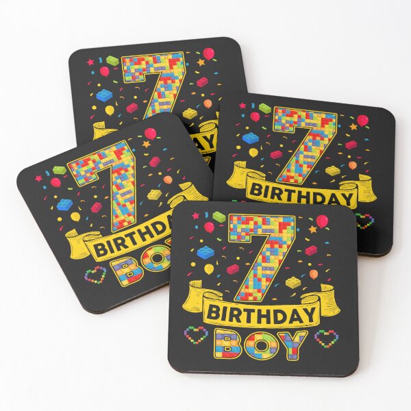 Item preview, 7th Birthday Boy Shirt - Colorful Building Blocks Birthday T-Shirt | Birthday Number Series designed and sold by GreatLion1017.