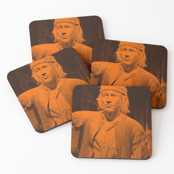 Item preview, Dithered Retro Portrait in Orange and Black designed and sold by REPTISLAV.