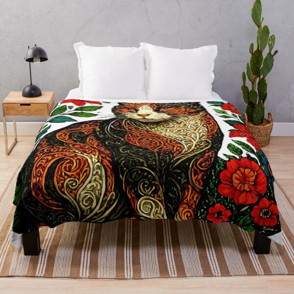 Item preview, Ornate Calico – Floral Mandala Cat designed and sold by meesub.