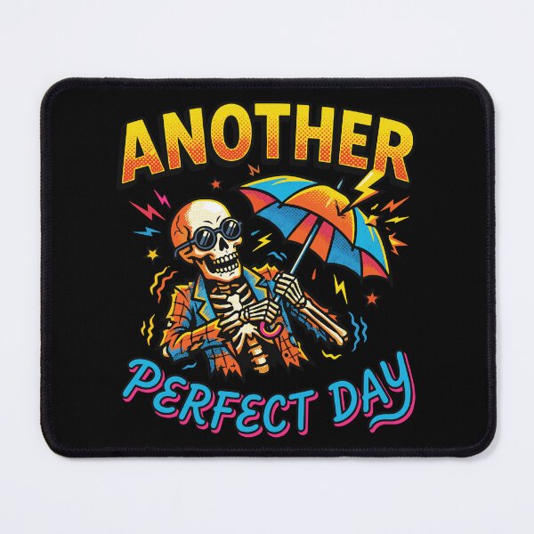 Item preview, ANOTHER PERFECT DAY: Pop Art Skeleton with Umbrella and Lightning designed and sold by Virtualstars.