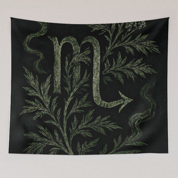 Item preview, Scorpio’s Poison – Wormwood Zodiac Botanical Art designed and sold by LuxuryApparels.