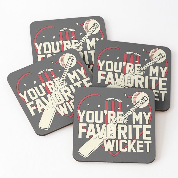 Item preview, You’re My Favorite Wicket 2 – Cricket Valentine Heart Bat & Ball Cute Gift designed and sold by InkoraLab.