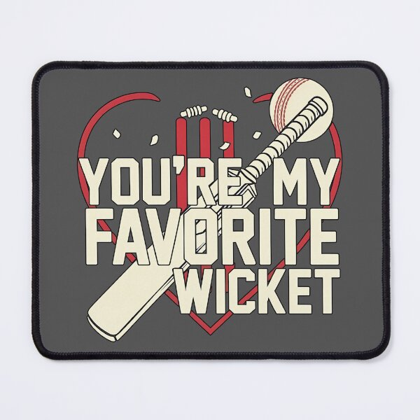 Item preview, You’re My Favorite Wicket 2 – Cricket Valentine Heart Bat & Ball Cute Gift designed and sold by InkoraLab.