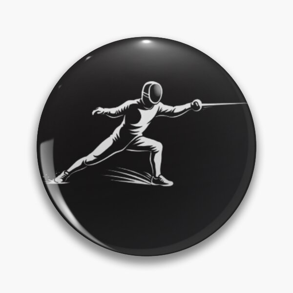 Item preview, Fencing Athlete Silhouette – Minimalist Sword Fight Design on Black Background designed and sold by DesignNadine.