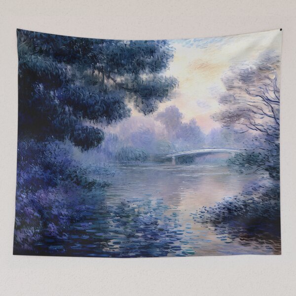 Item preview, Morning on the Seine near Giverny - Serene Beauty of the Seine River at Dawn designed and sold by artdesignsnow.