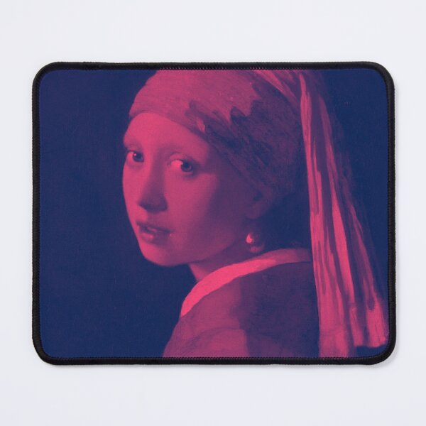 Item preview, Johannes Vermeer’s Girl with a Pearl Earring Painting in Fuschia designed and sold by thecooltable.