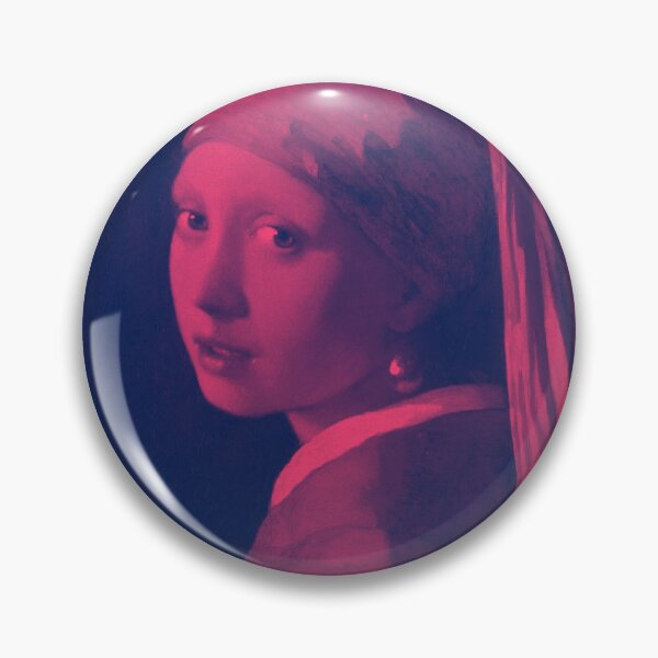 Item preview, Johannes Vermeer’s Girl with a Pearl Earring Painting in Fuschia designed and sold by thecooltable.