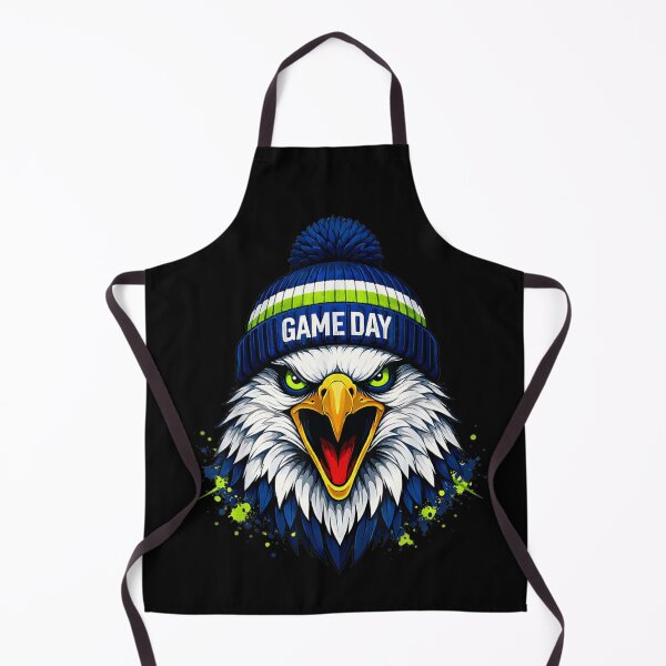 Item preview, Fierce Eagle Game Day Sports Mascot With Beanie And Green Eyes designed and sold by EricCotanori.