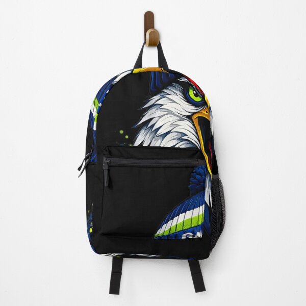 Item preview, Fierce Eagle Game Day Sports Mascot With Beanie And Green Eyes designed and sold by EricCotanori.