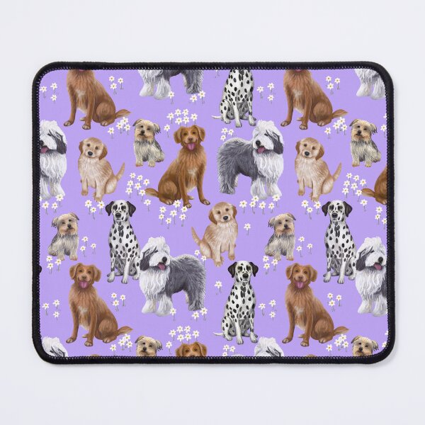 Item preview, Dog pattern with lilac background designed and sold by ClaireNigeon.