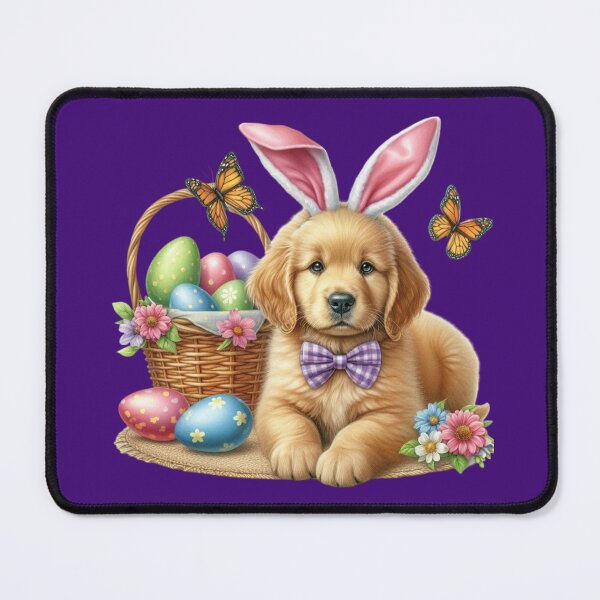 Item preview, Cute Easter Puppy with Bunny Ears and Egg Basket designed and sold by Dominik1994.