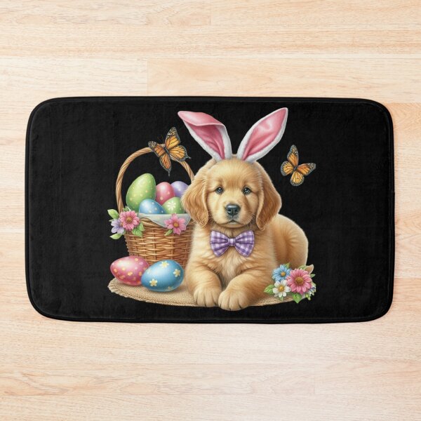 Item preview, Cute Easter Puppy with Bunny Ears and Egg Basket designed and sold by Dominik1994.