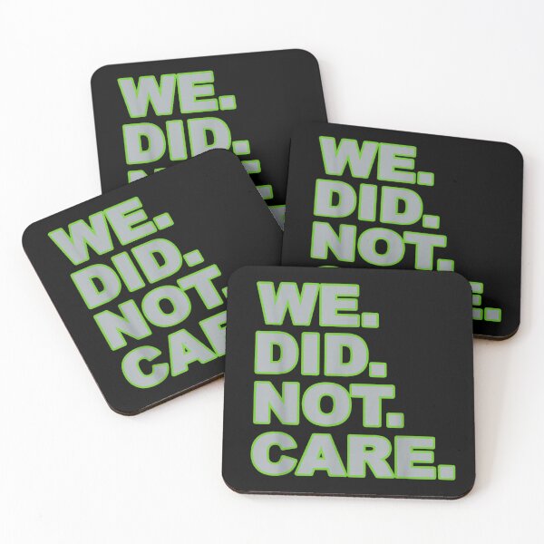 Item preview, Bold Minimalist We Did Not Care Sarcastic Quote Stoic Aesthetic Art designed and sold by LakenDraphil.