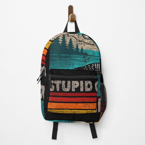 Item preview, Retro Vintage Stupid Canadian Wolf Bird Common Loon Sunset Nature Art designed and sold by LakenDraphil.