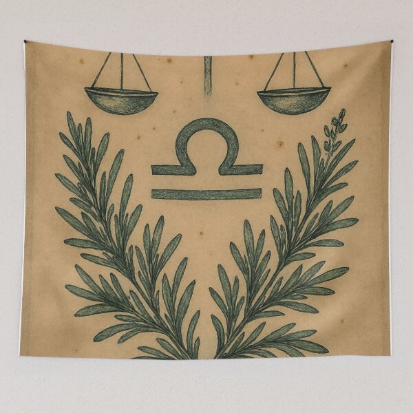 Item preview, Rosemary Balance – Libra Zodiac Botanical Art designed and sold by LuxuryApparels.