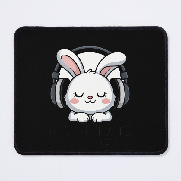 Item preview, Ich kann dich nicht hörre Ich hörre Heavy Metal Cute Rabbit designed and sold by TikCore.