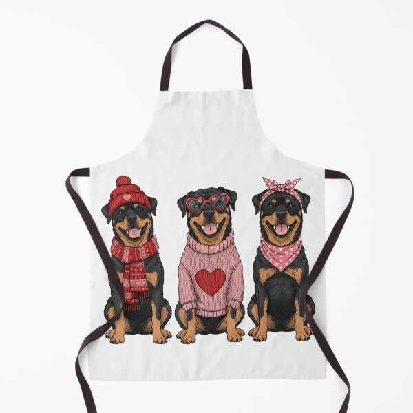 Item preview, Cute Rottweiler Trio Valentines Day Heart Sweaters Dogs Pink Aesthetic Art designed and sold by HarinDonreka.