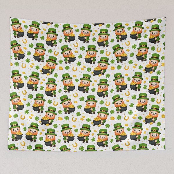 Item preview, Cute Leprechaun St Patrick’s Day Pattern designed and sold by DreamArtmaStudio.