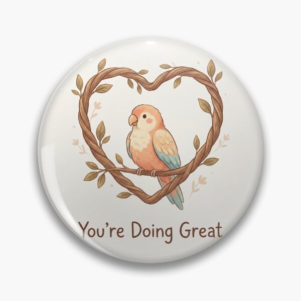 Item preview, Supportive Cute Parrot – Motivational Poster for Office designed and sold by Nice Vibes Prints.