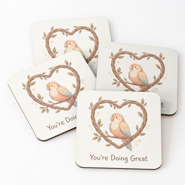 Item preview, Supportive Cute Parrot – Motivational Poster for Office designed and sold by Nice Vibes Prints.