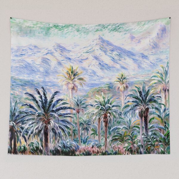 Item preview, Palm Trees at Bordighera - A Sunlit Mediterranean Landscape   designed and sold by artdesignsnow.