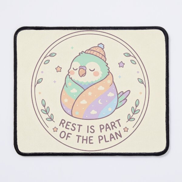 Item preview, Cozy Parrot in Blanket – Relaxing Motivational Poster designed and sold by Nice Vibes Prints.