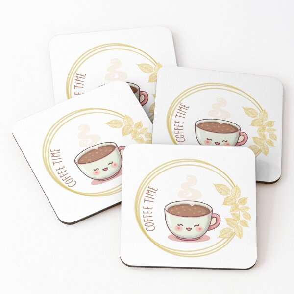 Item preview, Coffee Time Leaf Coaster | Minimal Cozy Coffee Design designed and sold by Dudydesigns2025.