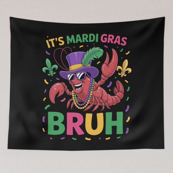 Item preview, It_s Mardi Gras Bruh Dabbing Crawfish designed and sold by TikCore.