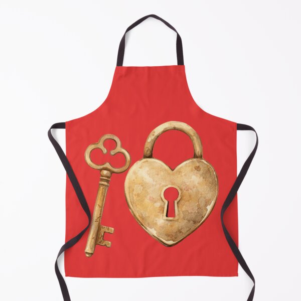 Item preview, You Found Me – Heart Lock & Key Watercolour Love Illustration designed and sold by inspired-works.