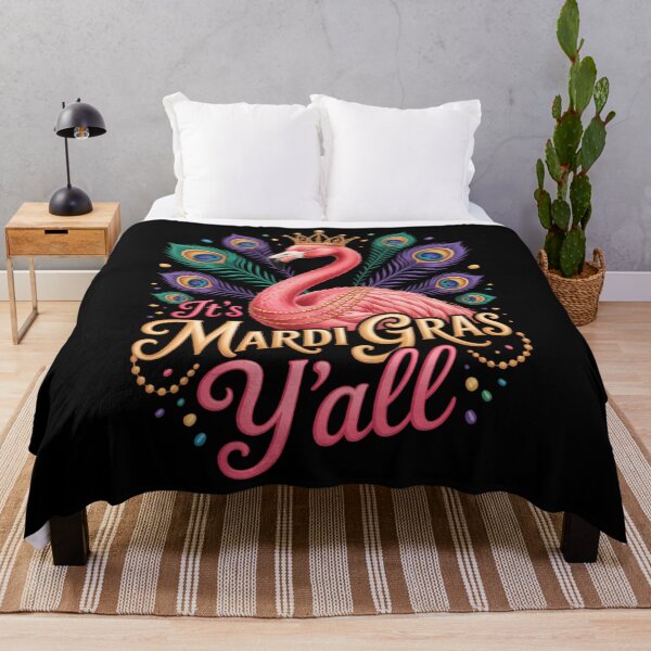Item preview, Its Mardi Gras Y_all Flamingo Mardi Gras designed and sold by TikCore.
