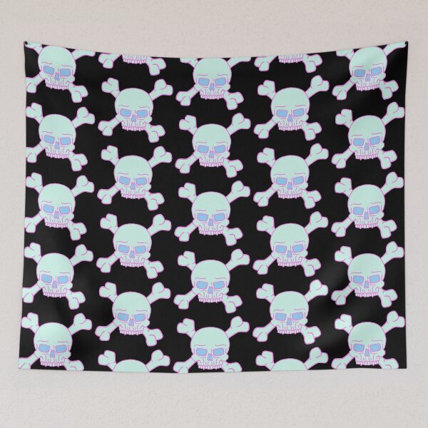 Item preview, Kawaii Skull and Crossbone designed and sold by kitschandkawaii.