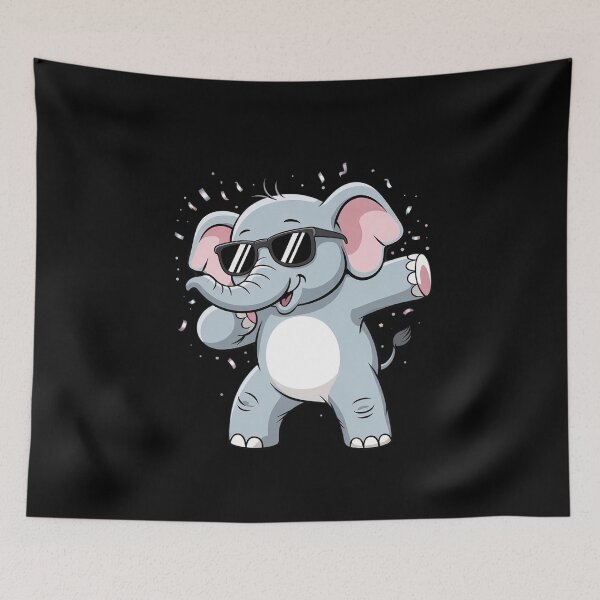 Item preview, Elephant Dabbing Cute elephant dancing with an elephant17 designed and sold by angolinnArt.