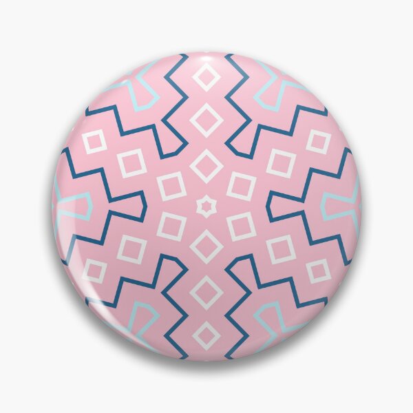 Item preview, Pink Blue Geometric Pattern | Zigzag Aztec Tribal Symmetrical Boho Art Design designed and sold by ArtifexStudios.
