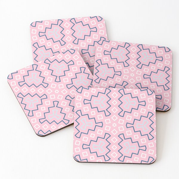 Item preview, Pink Blue Geometric Pattern | Zigzag Aztec Tribal Symmetrical Boho Art Design designed and sold by ArtifexStudios.